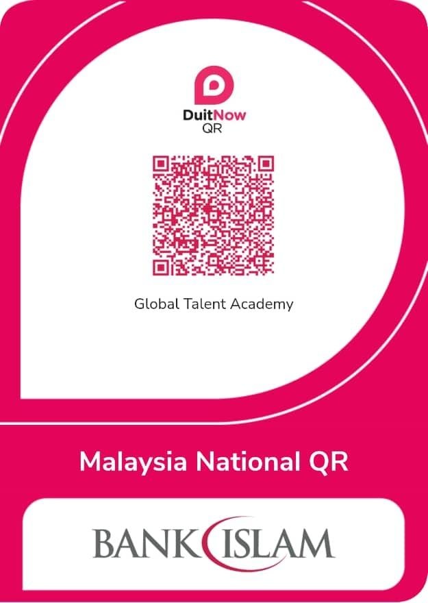 Global Talent Academy DuitNow QR payment code